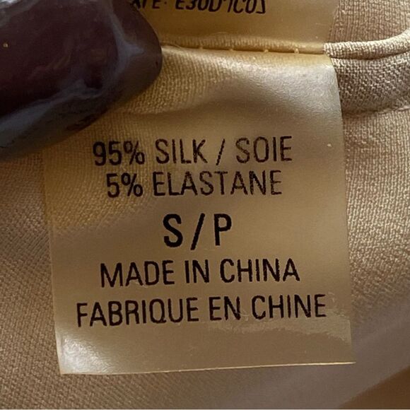 Vintage Y2K Elie Tahari Tan Silk Camisole Size Small - Picture 11 of 13